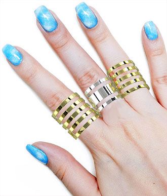 Conjunto de 3 anéis vazados (ajustáveis)
