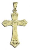 Crucifixo folheado a ouro